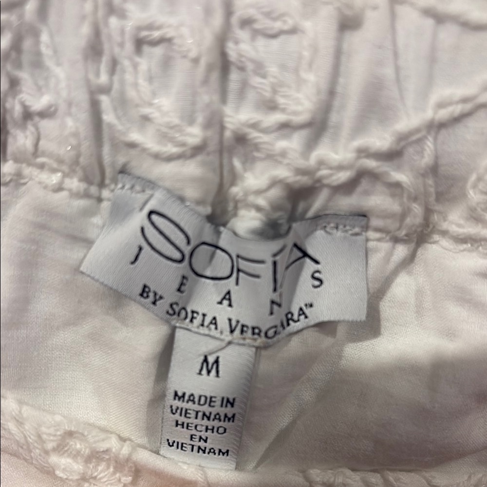 sofia by sofia vergara White Eyelet Midi Skirt with Ruffled Hem - Picture 2 of 8